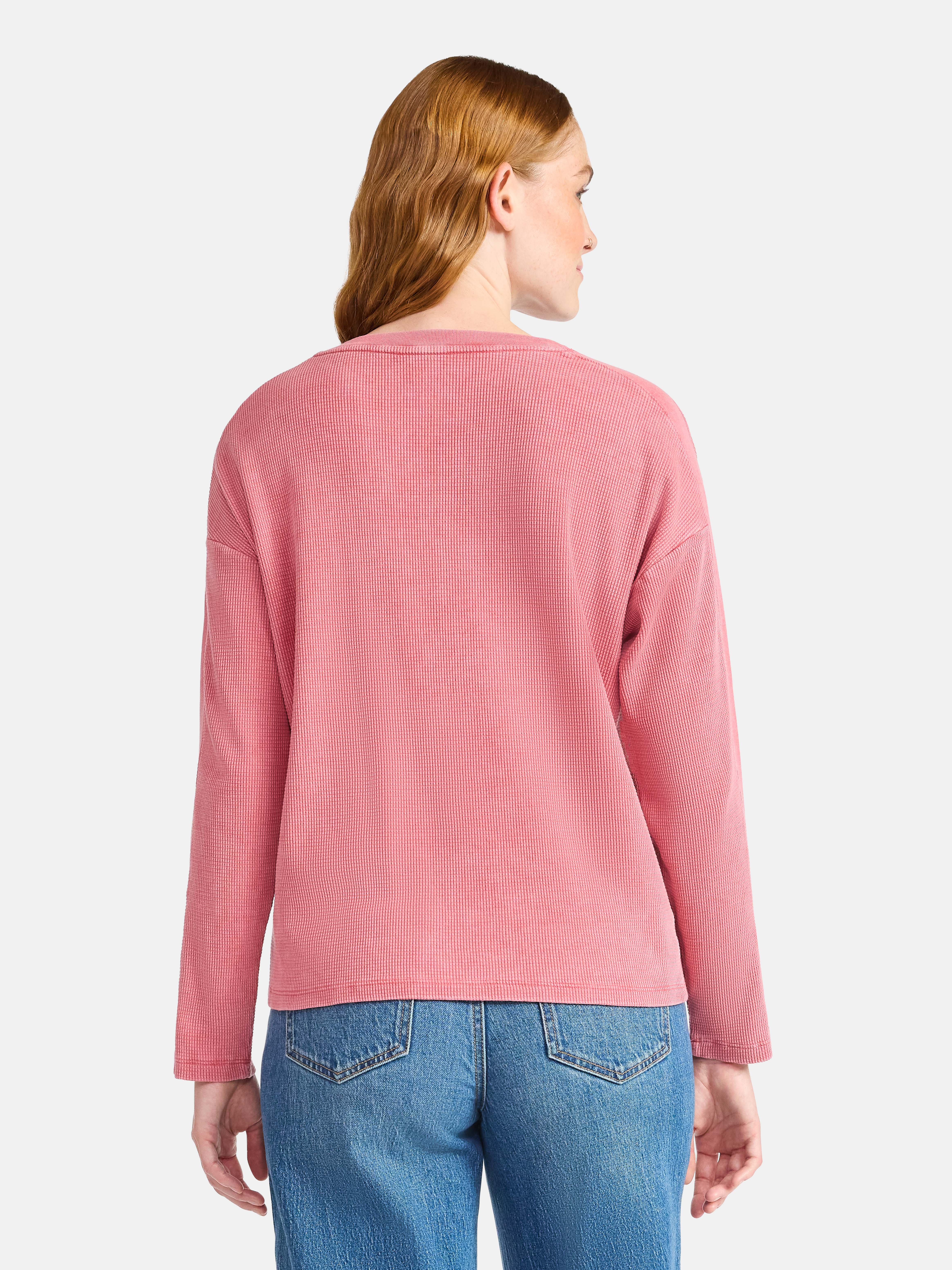 Time and Tru Women's Boxy Thermal Long-Sleeve Tee photo 3