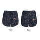 thumbnail image 3 of Balery Copper-Gold Gloss Outline Flower Pantalones cortos deportivos para mujer con forro y dos bolsillos, elásticos, para entrenamiento, gimnasio, yoga-Large, 3 of 7
