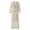 Beige, variant on Womens Plus Size Dresses Casual Loose Solid Color Lace Tassel Summer Long Dresses Deep V-Neck Long Sleeve Flowy Boho Maxi Dress