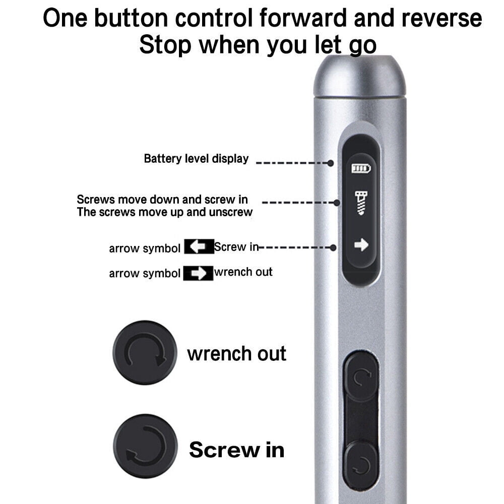 Soleiwear Mini Electric Screwdriver, Soleiwear Electric Screwdriver, Screwdriver 50 Bits Set, 52 IN 1 Mini Precision Electric Screwdriver Set Magnetic Cordless Screwdriver