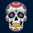 thumbnail image 5 of Wild Bobby Day Of The Dead Sugar Skull Pop Culture Men Graphic Tank Top, Navy, 3X-Large, 5 of 5