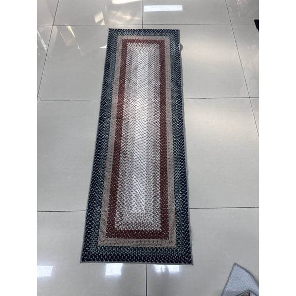 Yesfashion Carpets Area Rugs Washable Pile (Total 1200Gsm) Pearl Velvet Cotton Tpr Washed Folding Backing Carpet-Texture-Brocade Basketball Lottery 2*3ft