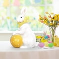 thumbnail image 6 of Linnome Easter Adorable Bunny Figurine Spring Holiday Tabletop Decor for Home Shelf Mantel Display Party Centerpiece Gift, 6 of 6