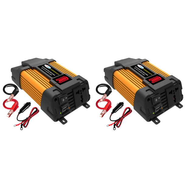 Inversor Corriente para Automóvil Pantalla Batería LED Convertidor (500W 220V)