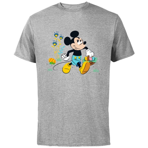 Disney Mickey Mouse Easter Egg Hunt - Short Sleeve Cotton T-Shirt for Adults - Customized-Athletic Heather