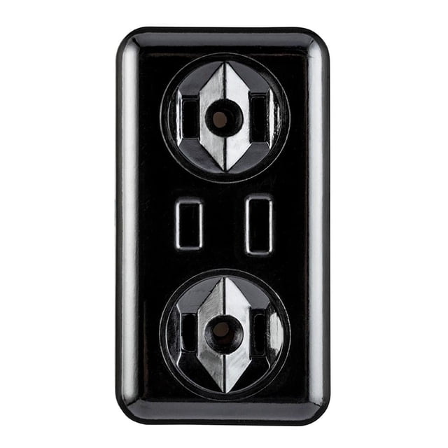Receptáculo Iusa Triple Polarizado Baquelita 324982 negro