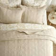 thumbnail image 2 of EVERGRACE 100% Cotton Scallop Quilt Set, Queen Size 3 Piece Set  Lightweight Bedspread with 2 Shams, Soft Prewashed Matelasse Coverlet for Cozy and Elegant Bedding, Flax Beige, 2 of 8