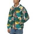 thumbnail image 3 of Kdxio Hawaiian Style Print Men Hoodies Casual Hoodies for Men with Zip Pockets Full Zip Long Sleeve Sweatshirt Sports Hooded Jacket-Large, 3 of 5