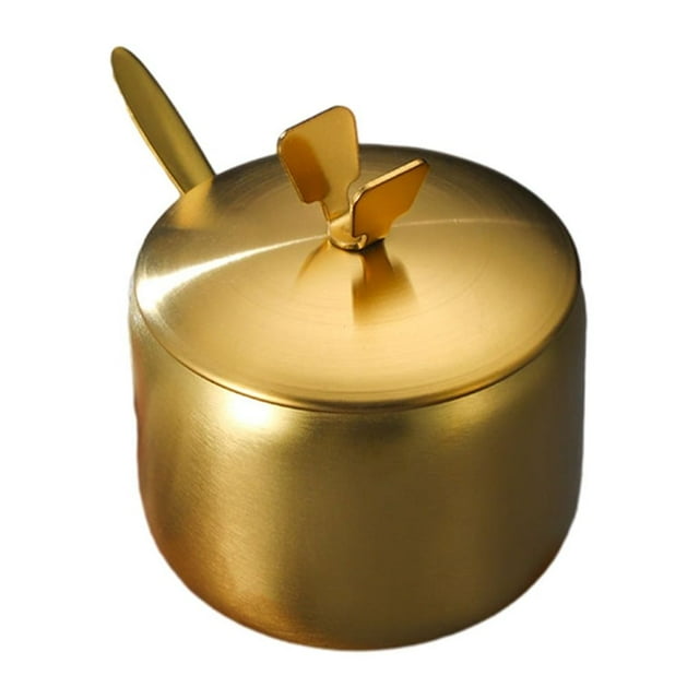 Bol à Sucre Pot à Épices pour Café Thé Cuillère Gadgets de Cuisine Récipient à Sel Design Intégré Fournitures de Cuisine Pot à Assaisonnement Or type 1 S