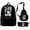 Black, variant on Jey Uso Four Letters One Word 3pcs/set Backpack Shoulder Bag Women Men Outdoor Rucksack Casual Travel Bags