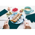 thumbnail image 5 of Twiny Threads Set of 4 Cloth Napkins - 100% Cotton Napkins with Mitered Edges - 18"x18" - Teal Green, 5 of 6