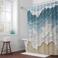 thumbnail image 5 of Summer Beach Fabric Shower Curtain Ocean Waves Washable Shower Curtains for Bathroom, Waterproof Bath Curtain with Hooks Home Decor 72x72in, 5 of 8
