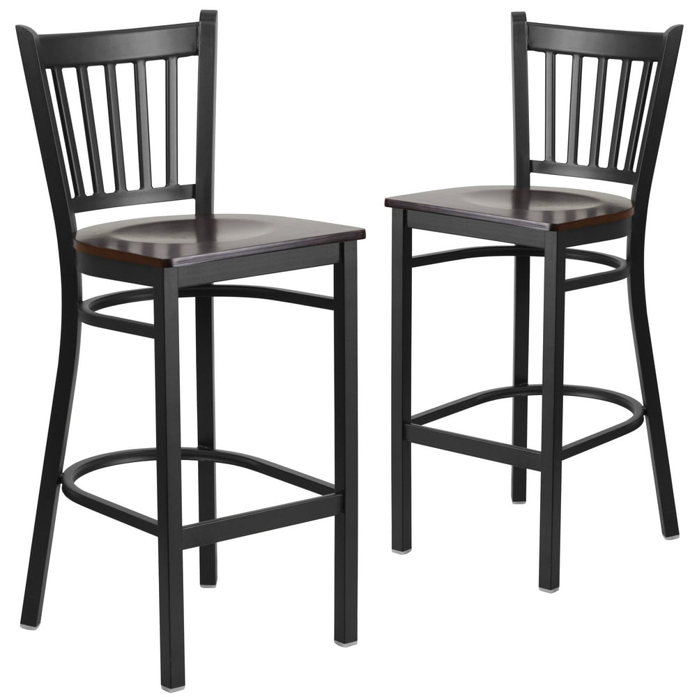 Flash Furniture 2pk HERCULES Series Black Vertical Back Metal