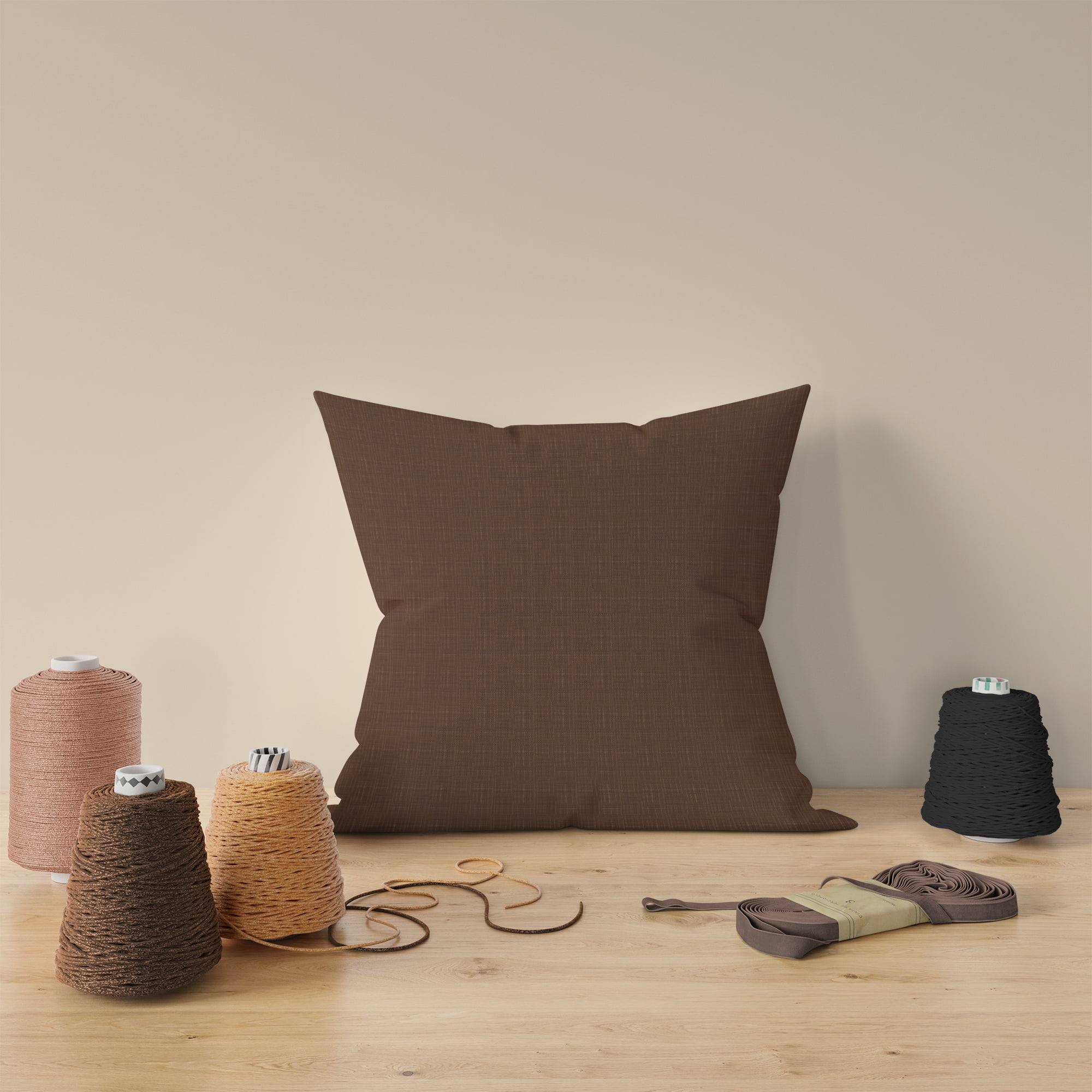 Waverly Inspirations Cut by the Yard 100% Cotton Kristen's Crosshatch, Brown , 44" Wide for Quilting & Sewing