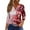 Wine #206, variant on Valentines Shirts Women Plus Size Loose 3/4 Sleeve T-Shirts Funny Love Hearts Graphic Tunic Tops Casual Button V Neck Pullover Holiday Three Quarter Length Blouses Red XL