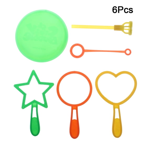 CTIRCHIU 6Pcs Assorted Color Bubble Wand Tool Bubble Maker Plastic Durable Fun