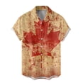 thumbnail image 4 of Wyzesi Wool Shirt Men Plus Size Male Spring and Summer Canada Day Short Shirt Lapel Fully Printed Printed Single Shirt Polyester Shirts for Men Sublimation, 4 of 4