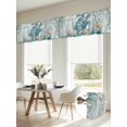 thumbnail image 6 of 2 Panels Teal Sea Turtle Coastal Valance for Windows, Nautical Summer Beach Starfish Light Filtering Kitchen Curtains, Rod Pocket Window Treatment Curtain Valances for Living Room Bedroom, 54"x18", 6 of 9