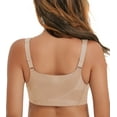 thumbnail image 3 of Curyon Womens Front Closure Wireless Unpadded Back Support Posture Plus Size Bra,48C, 3 of 7