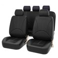thumbnail image 1 of 9 Uds fundas de asiento de coche de lujo delantero + asiento trasero negro cero, 1 of 8