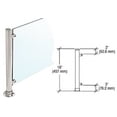 thumbnail image 4 of CRL PP56ABS Brushed Stainless 18" High 1" Round PP56 Slimline Series Straight Front Counter/Partition 135 Degree Post, 4 of 5