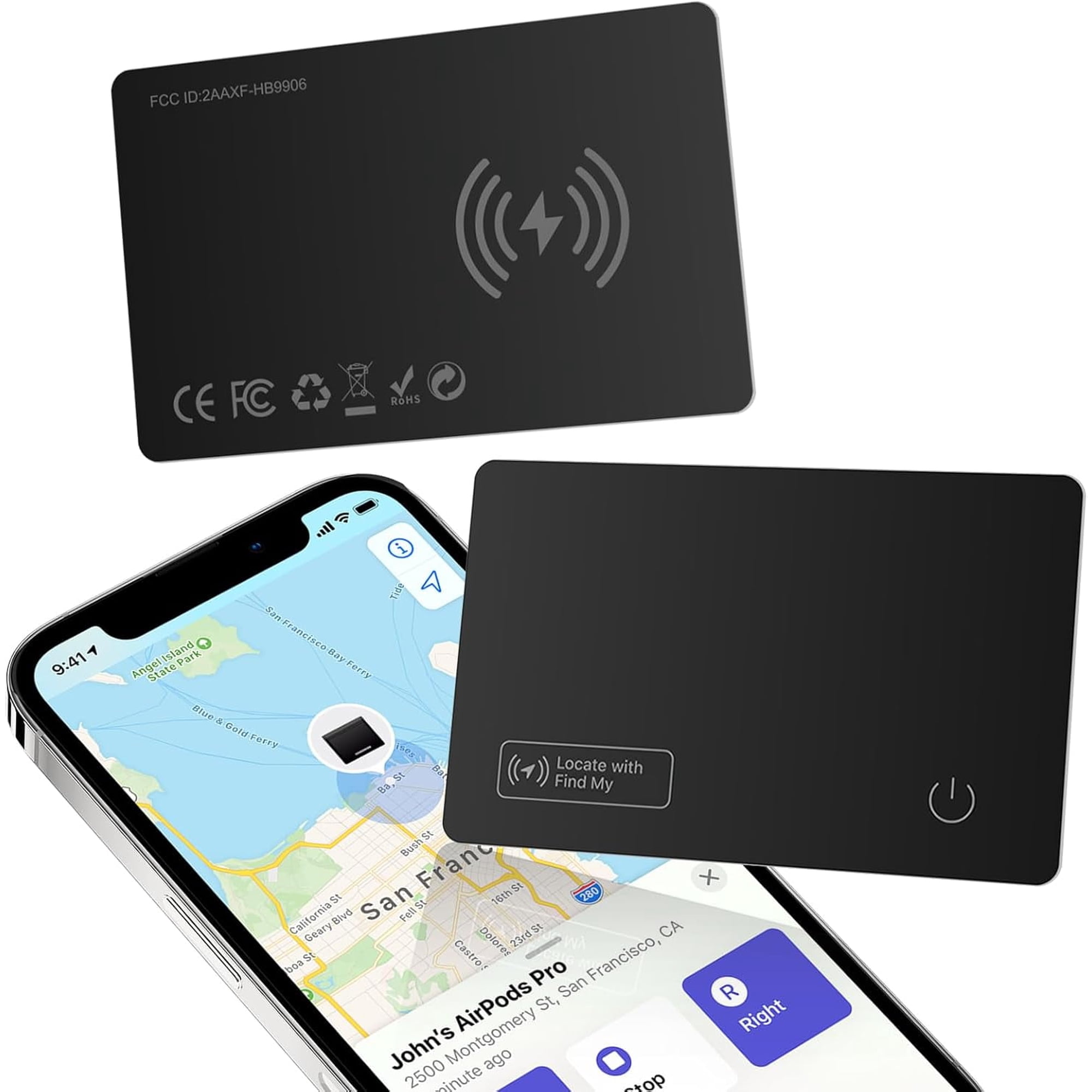 Wallet Tracker Wireless Rechargeable with Find My Card Finder