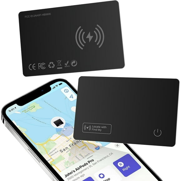 Wallet Tracker Wireless Rechargeable with Find My Card Finder Locator for Passport Wallet Luggage Tags Slim Waterproof Smart Tracker Card