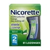 Nicorette Mini Nicotine Lozenges, Stop Smoking Aids, 2 Mg, Mint, 81 Count