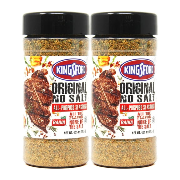 Badia Kingsford No Salt All-Purpose Seasoning, 4.25 oz - Palatize Pack of 2