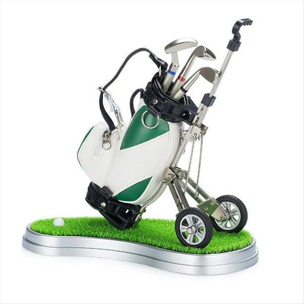 Mini Soporte para BolíGrafo de Golf, DecoracióN de Escritorio, Golf para Hombres, Golfistas para Hombres, Suministros de Oficina, DecoracióN con BolíGrafo Verde