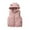 Pink, variant on Eltusu Toddler Girls Puffer Vests, Windproof Solid Color Thermal Hooded Winter Outerwear White Size 5 T
