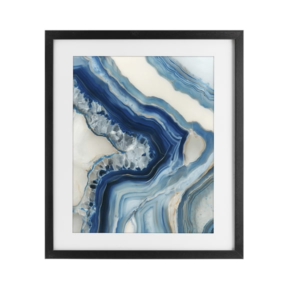 Stupell Industries Contemporary Sea Colored Stones Geode Black Framed Print Under Glass, 13 x 16, by Svetlana Aleynikova