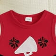 thumbnail image 7 of mgoYE Toddler Baby Girl Outfit Baby Girl Clothes 3 Months Shirt Tops Skirt Set Cheer Uniform Outfit Halloween Cheerleading Clothes|Red 2-3 Years, 7 of 7