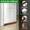 thumbnail image 4 of Guardapolvo para Puerta 2PCS, Cubre Polvo Puerta de 3 Capas, Burlete para Puerta con Bloqueo, Atrapa Polvo para Puerta con Bloqueo de Ruido/Viento/Insectos (Marrón), 4 of 4