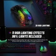 thumbnail image 4 of Wireless Gaming Mouse With Full Transparent Design，Tri-Mode 2.4G/USB-C/Bluetooth Mouse,3D RGB Backlit,Ergonomic Silent Mouse with 7 Buttons,Rechargeable Wireless Computer Mice for Laptop,PC,Mac(Black), 4 of 8