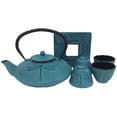 thumbnail image 1 of CUISILAND LIGHT BLUE 37oz Dragonfly Cast Iron Teapot Set with 4 Cups, 1 of 5