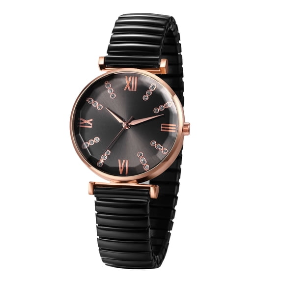 Avaner Elastic Strap Watches for Women: Large Face Arabic Numerals Analog Quartz Wrist Watches for Women Easy Reader Stretch Band Ladies Wratch