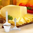 thumbnail image 3 of Kit de 2 cortadores de queso, cortador de queso de alambre de acero inoxidable y raspador de queso., 3 of 5