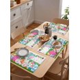 thumbnail image 5 of Easter Gnomes Placemats Set of 6,Washable Woven Burlap Cloth Fabric Placemat for Square/Rectangle/Round/Oval Dining Table,Easy Clean Place Mats for Toddlers,Kids Easter Eggs Carrots Colored Boho Dots, 5 of 6