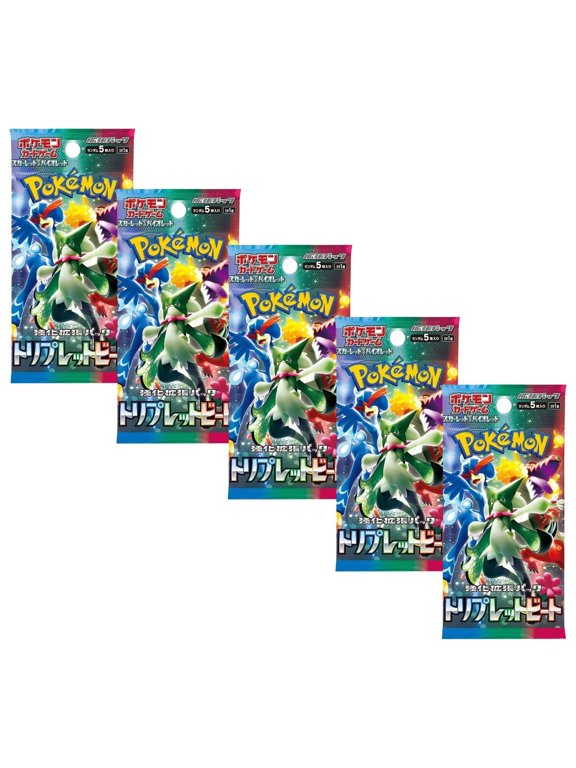 Collectible Pokemon TCG SV1A Scarlet & Violet Triple Beat Booster Pack 5-Pack Japanese Version