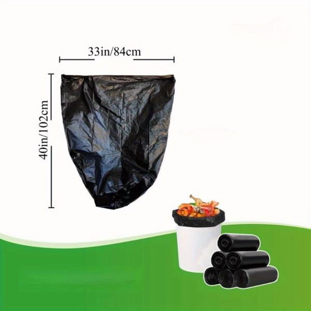 120-Pack 35 Gallon Lightweight Stretchable Trash Bags - Star-Sealed Bottom, Black Plastic Liners, Perfect Fit for 30-35 Gallon Cans, Great for Home & Small Business Cleanup