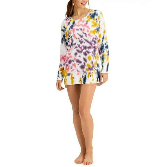 Jenni Womens Pajama Tunic Top Only,1-Piece, Small, Bold Tiedye