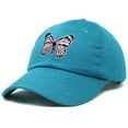 thumbnail image 4 of DALIX Pink Butterfly Hat Cute Womens Gift Embroidered Girls Cap in Teal, 4 of 6