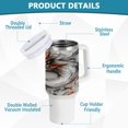 thumbnail image 4 of 40 Oz Car Handle Water Bottle Water Cup Water Bottle Water Jug Coffee Cup Travel Water Bottle Painting Dragon, 4 of 8