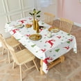 thumbnail image 3 of White Christmas Reindeer and Tree Pattern Rectangle Tablecloth 60"x120",Waterproof Polyester Rectangle Table Cloth, Wipeable Spillproof Polyester Tablecloth for Dining, Camping, Indoor and Outdoor, 3 of 6