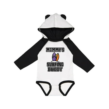 

Inktastic Mommy Surfing Buddy Surfboard Gift Baby Boy or Baby Girl Long Sleeve Bodysuit