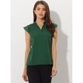 thumbnail image 4 of Blusa Básica Sin Mangas Con Cuello En V Para Oficina De Trabajo Para Mujer Verde M, 4 of 5