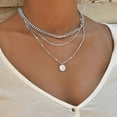 thumbnail image 3 of Collar Vintage en cadena para el cuello para mujer, joyería en capas, accesorios para niñas, ropa, regalos estéticos, colgante de moda 2022, 3 of 4