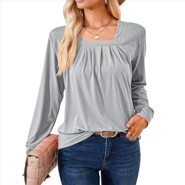 Túnica de Larga para Mujer, Gris , Talla XL