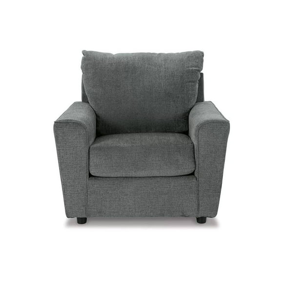 Ashley Furniture Stairatt Polyester Upholstered Accent Chair in Gravel